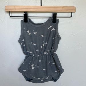 Rylee + Cru 3-6 mo Baby Cinch Waist Terry Angelfish Romper